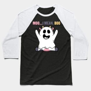 cow cow ghost Halloween Moo I Mean Boo cow halloween costume Baseball T-Shirt